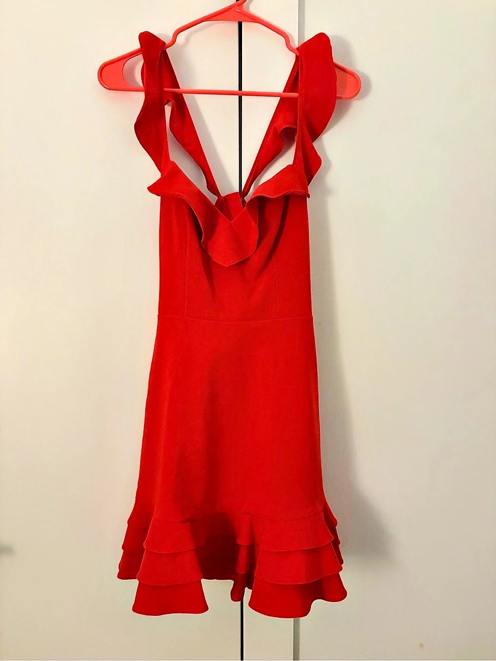 Aidan by Aidan Mattox Aidan Flutter Sleeve Mini Dress in Red Size 2 NWT